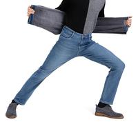 ziilay Thermal Jeans Men's Thermal Snow Trousers Lined Winter Trousers Winter Jeans with Fleece Lined Trousers, 6557h wash blue, 34W / 32L