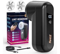Ziitty Lint Remover, Bobble Remover for Clothes, Rechargeable Fabric Shaver with LCD Display, Three 6-Leaf Blades Debobbler, Fuzz Fluff Remover, De Bobbler for Clothes Furniture, Electric Lint Shaver