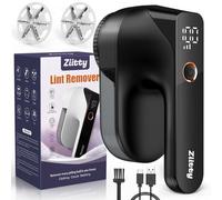 Ziitty Lint Remover, Rechargeable Fabric Shaver, Bobble Remover for Clothes with LCD Display, 3 Adjustable Power Levels, 6-Leaf Blade Debobble Electric Lint Shaver, De Bobbler for Clothes Furniture
