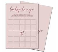ZIIUFRN Minimalism Baby Bingo Game, 25 Sets Guess Gift Bingo Game Cards, Boy Girl Gender Neutral Baby Shower Decorations Supplies-C02