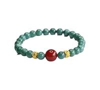 ZIIVIEVS Natural A-Grade Jade Bracelet, Blue Water Jade, Red Agate Bracelet, Chinese Style