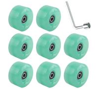 Ziiyoilh 8Pcs 58mmx32mm,82A Outdoor/Indoor Quad Roller Skate Wheels,PU Wheels Replacements Double-Row Roller Skating Accessories