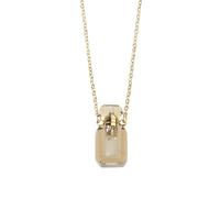 Ziizwfa Oil Diffuser Bottle Pendant Necklace Stainless Steel Chain Choker for Women Adjustable Length Neckchain Party, 4.68x3.12in, Natural crystal stainless steel chain, No Gemstone