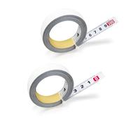 ZIJANG 2 Pieces Steel Self-Adhesive Measuring Tape, 3 Metre Long Tape Measure, Measuring Tape, White Measurement Tape, 1 x 3 Metre Left to Right, 1 x 3 Metre Right to Left