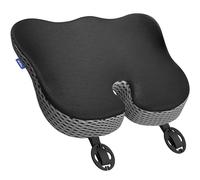 ZIKEE Ergonomic Wedge Car Seat Cushion with U-Shaped Design for Tailbone, Back & Sciatica Pain Relief, High-Density Memory Foam Seat Cushion for Car, Raised Back for Wider Vision, Anti-Slip Bottom