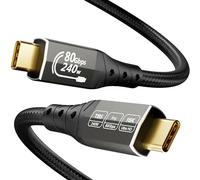 ZIKNYDO 16K for Thunderbolt 5 Cable 2m, USB C 80Gbps Data Transfer, 120Gbps Bandwidth for 16K/Dual 8K Displays, PD3.1 240W Charging, for Thunderbolt 4, MacBook M4, eGPU, Mac mini M4, Monitor (6.6FT)