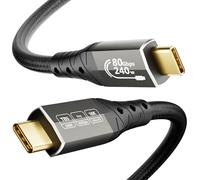 ZIKNYDO 80Gbps for Thunderbolt 5 Cable 1m, USB 4 2.0 Cable 120Gbps Bandwidth for 16K/Dual 8K Displays, PD3.1 240W Charging, for Thunderbolt 4, SSD, MacBook M4 Pro/Max, eGPU, Mac mini M4 Pro (3.3FT)