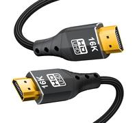 ZIKNYDO HDMI 2.2 Cable 1m, (96Gbps, 16K/10K/8K/4K, Dynamic HDR, HDR10+, Dolby Vision, Dolby Atmos, DTS:X, HDCP 2.2&2.3, 3.3ft), Ultra High Speed HDMI Cable compatible with PS5, Xbox, Desktop Host