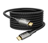 ZIKNYDO Long USB C to USB C Cable 5m, Supports Up to 20Gbps Data Transfer, 240W Charging, 8K@30Hz, 4K@60Hz /144Hz Video Output, USBC Display Cord for Monitor, Laptop, MacBook Pro, iPad Pro (16FT)