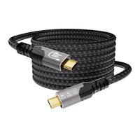 ZIKNYDO Long USB C to USB C Cable 5m, USB 3.2 Gen2x2 20Gbps, PD3.1 240W Fast Charging, 4K@144Hz/8K@30Hz Video Display, Compatible with Thunderbolt 4, MacBook Pro, Switch, Monitor, Dell XPS, VR