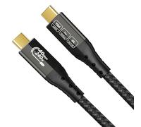 ZIKNYDO USB4 for Thunderbolt 4 Cable 0.5m, 40Gbps Data Sync, Supports 8K/4K Displays, 240W Charging, USB C Thunderbolt Cable, for Thunderbolt 3, iPhone 16 Series, SSD, MacBook, Docking (1.6FT)