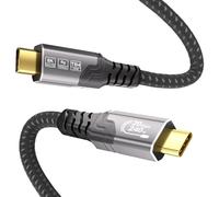 ZIKNYDO USBC to USBC Cable 2m, High Speed USB C 3.2 Gen 2x2 20Gbps, PD3.1 240W Fast Charging, USB C Monitor Cable 4K@144Hz/8K@30Hz Compatible with Thunderbolt 4, MacBook Pro, Switch, SSD, iPhone 17