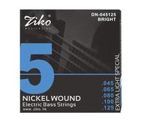 Ziko Four-string electric bass strings with rust-proof coating, 4-string BASS strings made of nickel steel, universal set for bass 5-string 6-string (Four strings) (5-strings)