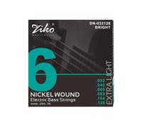 Ziko Four-string electric bass strings with rust-proof coating, 4-string BASS strings made of nickel steel, universal set for bass 5-string 6-string (Four strings) (6-strings)