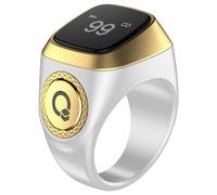 Zikr Smart 0.8 In Ring, Metal & Plastic App Counting Tasbih Finger, Digital Counter, Prayer Time Reminder, Display Large & Clear