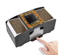 ZIKSUN 1-2 Deck Card Shuffler Machine Age 2+, Battery Operated Automatic Card Dealer, Electric Card Shufflers Playing Poker/UNO/Bridge Game Accessories for Family Party Club