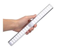 Zikud Motion Sensor Night Light,Wardrobe Light 30CM 40 LED USB Rechargeable,Single Row LED,with Magnetic Strip Stick on Cabinet Closet Stairs Step Under Corridor (40 LED Cold White)