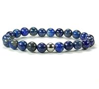ZILALI Crystal Gemstone Beaded Bracelet, Natural 8mm Stone Bracelet for Women or Men Reiki Chakra Crystal Healing Bracelet for Gift Natural Afghanistan Lapis Lazuli