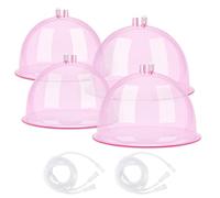 ZILAMPU Buttock Vacuum Therapy Cups,180MM+210MM XL Butt Shape Suction Cups Diameter Vacuum Cupping Machine Accessories with Y Hose for Buttock Lift,Body Massage