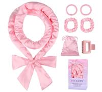 ZILAMPU Satin Heatless Curls Overnight Hair Curler, Heatless Curling Set, 70" No Heat Curls Overnight Curls Headband Hair Curlers to Sleep in, 7 Pcs Hair Curlers No Heat for Women All Hair Types