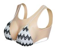 Zilasegy Silicone Breasts Forms,Silicone Breastplate B Cup Fake Boobs for Crossdressers Transgender Drag Queen Cosplay(U-Back)