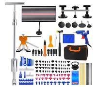 Zilchx Dent Puller, 139 Pcs Car Dent Puller Kit, Dent Removal Kit with Led Line Board, Gold Dent Puller Lifter, Bridge Puller, T-Bar Puller, for Automotive Dent/Door Dings/Fridge Dents