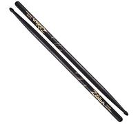 Zildjian 5A Hickory Drumsticks - Wood Acorn Tip - Black