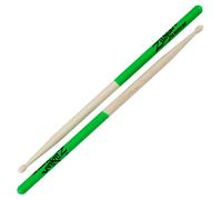 5B Maple Drumsticks - Wood Tip - Green DIP, Z5BMDG