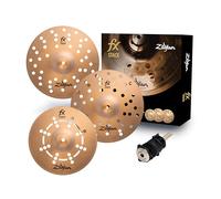 Zildjian FX Stacks 12” Cymbal Stack - Customisable FX Cymbals with Bright to Trashy Tones - Ideal for Trap & Experimental Styles - Includes Cymbolt Mount - Modular Bronze Cymbals- FXSTK12