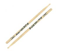 Zildjian Artist Series Hickory Drumsticks - Travis Barker - Wood Tip - 'Stars & Straps' Logo