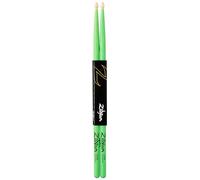 Zildjian Z5AACDGG 5A Hickory Drumsticks - Wood Acorn Tip - Neon Green