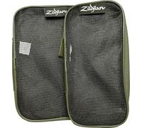Zildjian ZXAP0060 Accessory Pouch Set 2pc - Drum Accessory Storage Bags with Carabiners - Suitable for Gigs, Touring & Practice Use - Sage