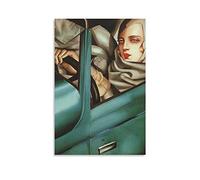 ZILIAN Tamara De Lempicka Self Portrait Poster Gifts Polyester Painting Tapestry Wall Art Bedroom Decorative Picture Prints Modern Decor 08x12inch(20x30cm)