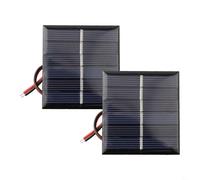 Zilimontt 0.55W 3V Polysilicon Solar Panel Small Cell Module Charger for DIY Models and Small Power Appliances with Power Board and Electronic Line(2pcs)