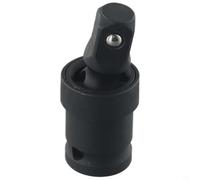 Zilimontt 1/2 Inch Drive Joint Socket Wrench Adapter, 360 Degree Swivel Pneumatic Extension Coupler, Heat-Treated Black Chrome Steel with Rust-Resistant