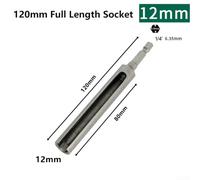 Zilimontt 1/4 Inch Hex Shank Quick-Change Nut Driver Socket Wrench Set with 8mm 10mm 12mm 13mm 14mm 16mm 17mm 19mm Sizes Chrome Vanadium Steel Construction for Drills(12mm)