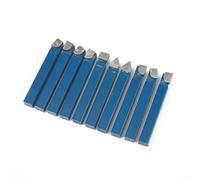 Zilimontt 10 Pcs Metal Lathe Carbide Tipped Cutter Tool Bit Set 1/4 Inch C6 Grade Turning Tooling Kit For CNC Machines General Lathes And Automatic Lathes