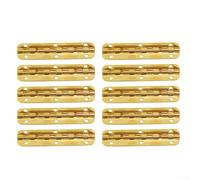 Zilimontt 10 Pcs Small Folding Door Hinges 65 x 9 mm Iron 90° Elliptical Flat Style in Gold Silver Bronze for for Jewelry Boxes Wooden Cases Decorative Crafts DIY Home(65MM 90° Gold)