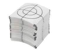 Zilimontt 100 Pack Total Station Reflective Target Sheets, Acrylic Survey Measurement Targets with Crosshairs, Quick Positioning for for Tunnel, Bridge, Building(5cm*5cm)