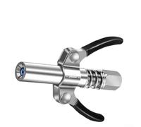 Zilimontt 10000 PSI Double Handle Grease Coupler with Hose, Leak- Self-Locking Quick Connect Fitting for Pneumatic, Manual & Electric Grease, 1/8" For NPT Thread,