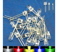 Zilimontt 100pcs 3mm Super Bright LED Diodes Mixed Color Pack Red Blue Green White Yellow Transparent Bulbs 10000-12000mcd Electronic Component Lights for for DIY Circuit(Yellow)