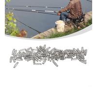 Zilimontt 100pcs Stainless Steel Fish Hook Springs Bait Feeder Fishing Tackle, Durable Spring Design for for Secure Bait Attachment and Reduced Fish Escape, Suitable for(S)