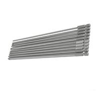 Zilimontt 10Pcs 200Mm Extra Long Screwdriver Bit Set, Magnetic Torx-Head S2Steel Star Screw Driver Drill Bits PH1,PH2