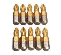 Zilimontt 10Pcs 25mm Extra Hard Non-Slip PH2 Cross Screwdriver Bits with Magnetic Tips for Power Tools and Hand Drivers, Professional Grade for Phillips Head Fastener