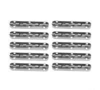 Zilimontt 10pcs Small Iron Box Hinges 65x9mm Gold Jewelry Hin 90° Folding Shell Hardware for Wooden Crafts Boxes and DIY Silver Smooth Burrfree Decorative Door Bronze(65MM 90° Silver)