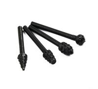Zilimontt 10pcs Woodworking Rotary Burr Set, Wood Carving File Rasp Drill Bits, With 1/8 Inch Shank, For DIY Engraving Cutting Polishing Tools