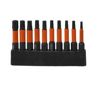 Zilimontt 11-Piece 50mm for Torx Screwdriver Bit Set with Magnetic /4 Inch Hex Shank for Drivers and Power Tools - /for T15/For T20/For T25/For T30/T40 Sizes