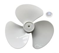 Zilimontt 12 Inch Three Blade Fan Replacement Part White Plastic Fan Blades With 8mm Center Hole For Standing Pedestal Desk Wall Mounted Table Fans Electric Cooling Accessory