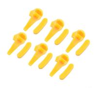 Zilimontt 12-Piece Nylon Tyre Changer For Duck Head Rim Protector Set for Automotive Tire Mounting and Demounting - Yellow, Compatible with Standard Wheel Balancing and Tire