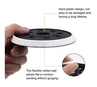 Zilimontt 125mm Backing Pad 5 Inch Sanding Pad 8 Hole Hook and Loop Orbital Sander Pad Compatible with Bosch GEX125-1AE PEX 220A PEX 220AE Power Tool Accessory 2 Pack